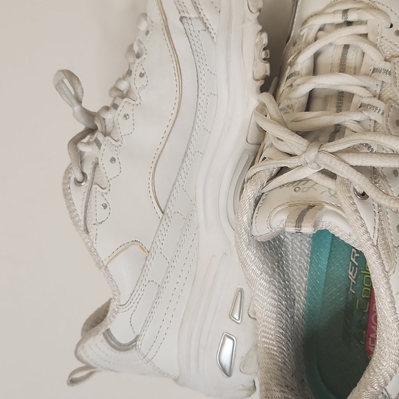 Sketchers D'Lites Women's White Athletic Memory Foam Chunky LaceUp Sneaker Size9 - Picture 10 of 10